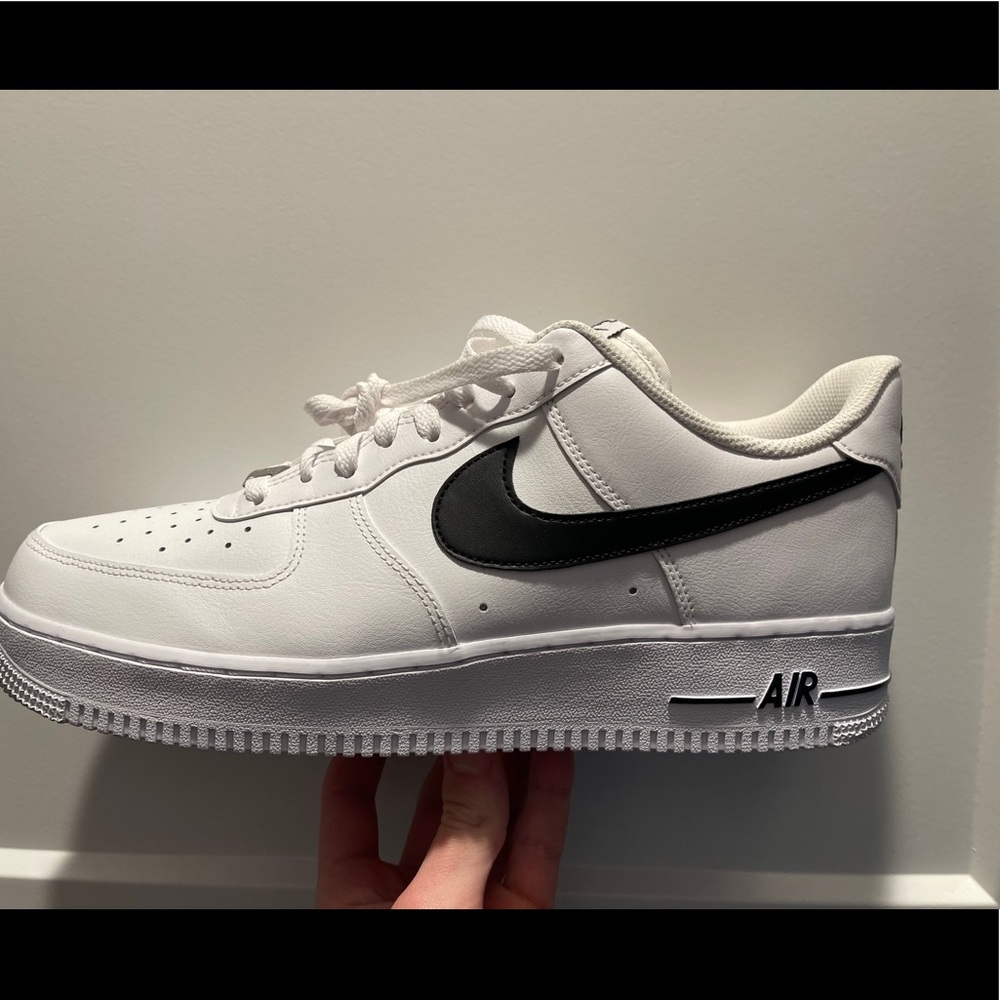 Nike Air Force one black swoosh